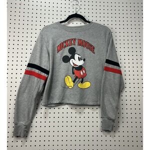 Disney Gray Mickey Mouse Crewneck Medium